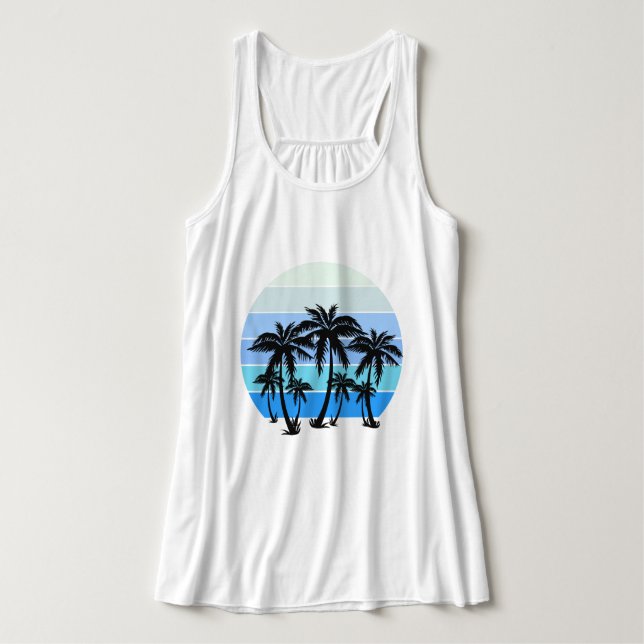 Fantastisk stranddesign linne med racerback  (Design framsida)