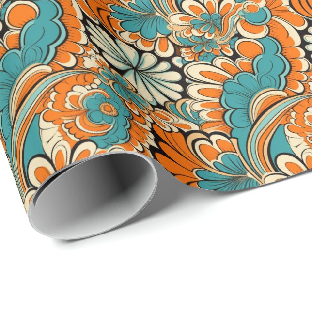 Fantastisk, styrd mönster presentpapper (Rullad Hörn)