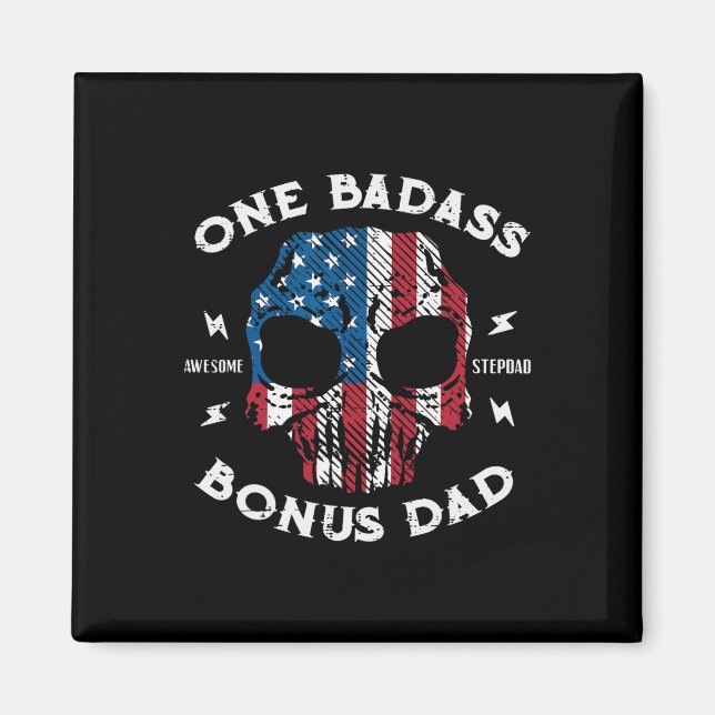 Fantastisk styvpappa bonus pappa faders dag amerik magnet (Framsidan)