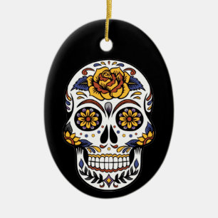 Fantastisk Sugar Skull Julgransprydnad Keramik