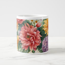 Fantastisk Summer Garden Colorful Flowers Jumbo Mugg