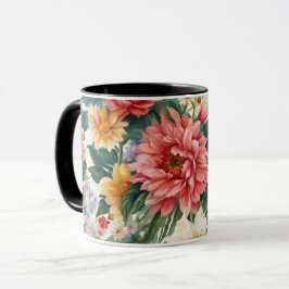 Fantastisk Summer Garden Colorful Flowers Mugg