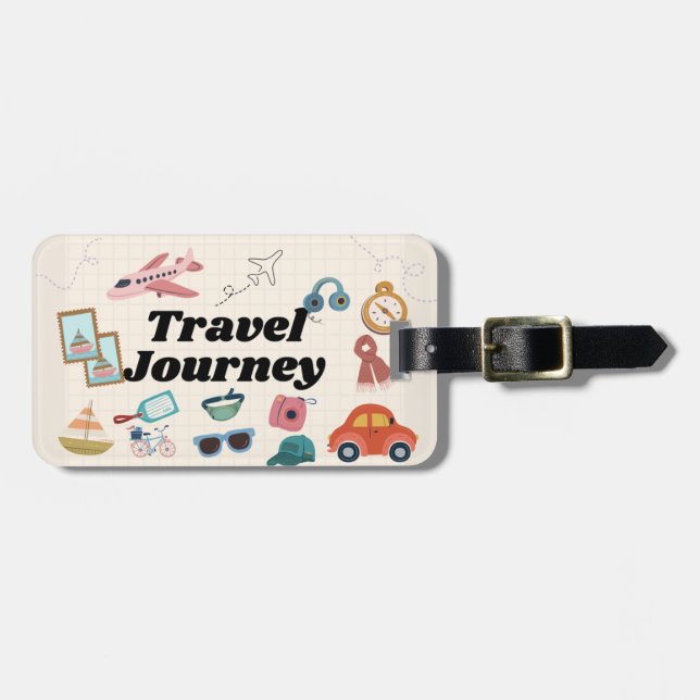 Fantastisk Summer Travel Vibes Luggage Tag Bagagebricka (Horisontell Framsida)