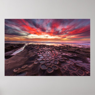 Fantastisk sunset vid tidningen bassäng poster