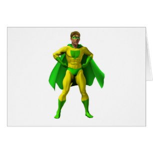 Fantastisk Superheroillustration Hälsningskort