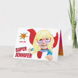 Fantastisk Superhjälte Birthday Fantastisk Gift  Kort