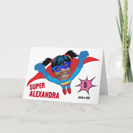 Fantastisk superhjälte Coloring Page Birthday Gift Kort