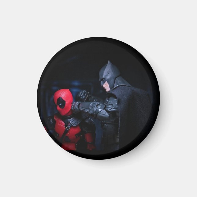 Fantastisk superhjältedesign magnet (Framsidan)