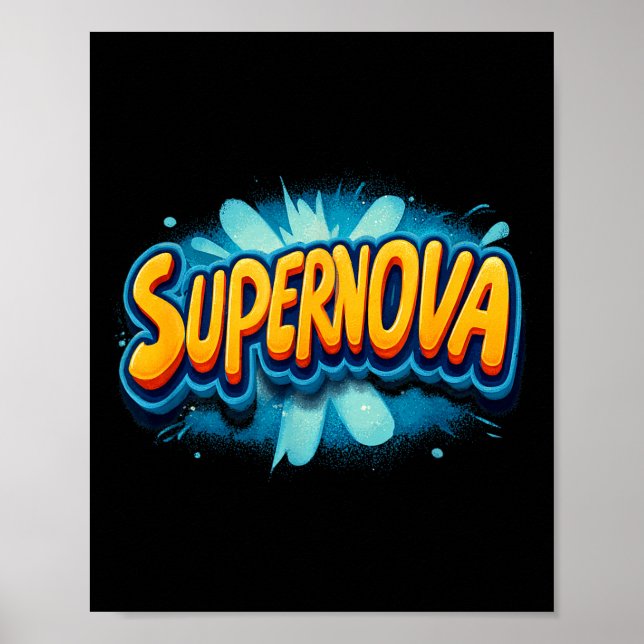 Fantastisk Supernova-dräkt för pojkar och flickor  Poster (Framsidan)