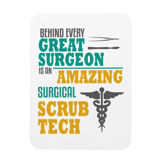 Fantastisk Surgical SCrub Tech Funny Surgeon Magnet (Vertikal)