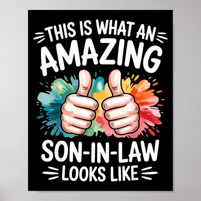 Fantastisk svärson present rolig pappa make poster (Framsidan)