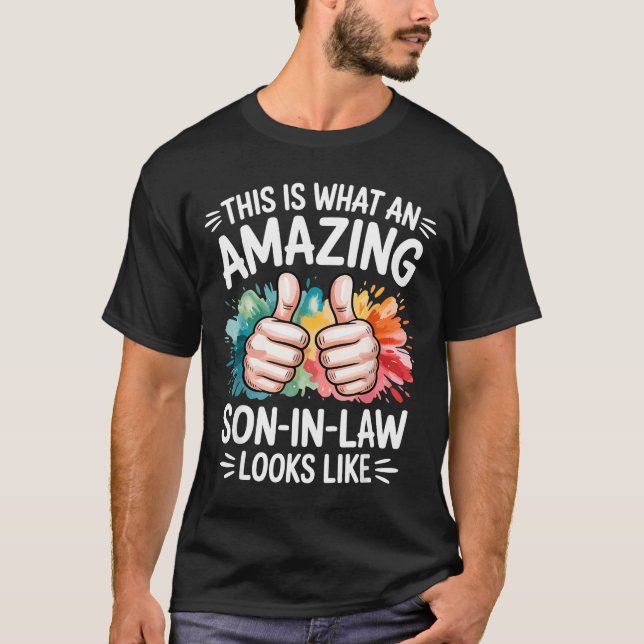 Fantastisk svärson present rolig pappa make t shirt (Framsida)