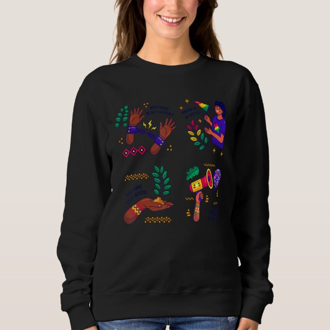 Fantastisk svart historik Månad klassisk konstskat T Shirt (Framsida)