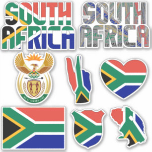 Fantastisk Syd Afrika former nationella symboler Klistermärken