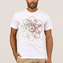 fantastisk T-frimärke på cyklar, silver T-shirt
