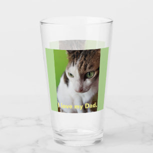 Fantastisk Tabby katt med grönt öga som andas Glaskopp