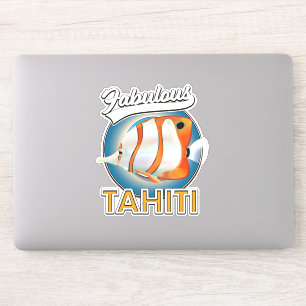 fantastisk Tahiti retro logotyp Klistermärken