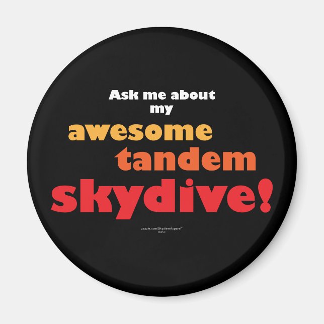 Fantastisk Tandem Skydive Magnet (Framsidan)