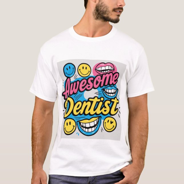 Fantastisk tandläkare tack t shirt (Framsida)