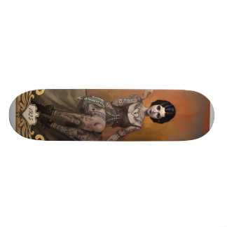 Fantastisk tatuerade damen old school skateboard bräda 21,6 cm