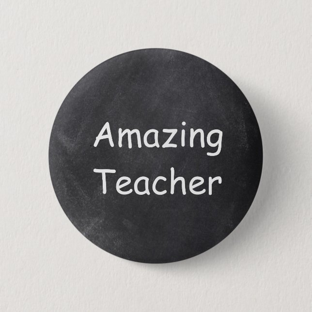 Fantastisk Teacher Chalkboard Design Gift Idea Knapp (Framsida)