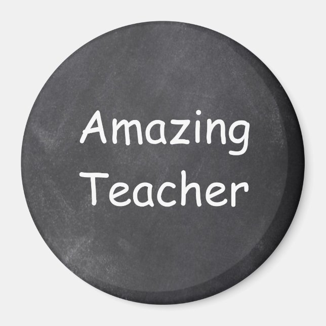 Fantastisk Teacher Chalkboard Design Gift Idea Magnet (Framsidan)