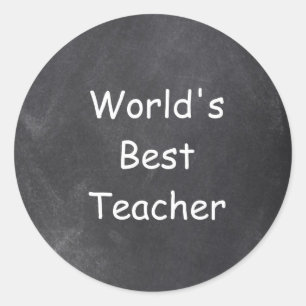 Fantastisk Teacher Chalkboard Design Gift Idea Runt Klistermärke