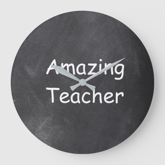 Fantastisk Teacher Chalkboard Design Gift Idea Stor Klocka (Framsida)