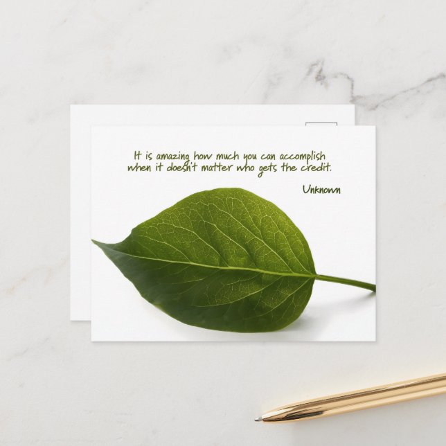 "Fantastisk Teamwork" - inspirationsoffert Vykort (Fram/Back In Situ)