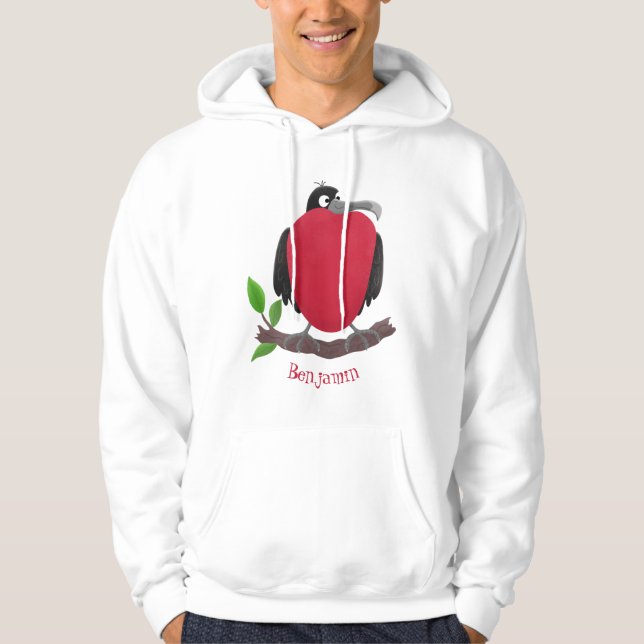 Fantastisk tecknad av fregattfåglar hoodie (Framsida)