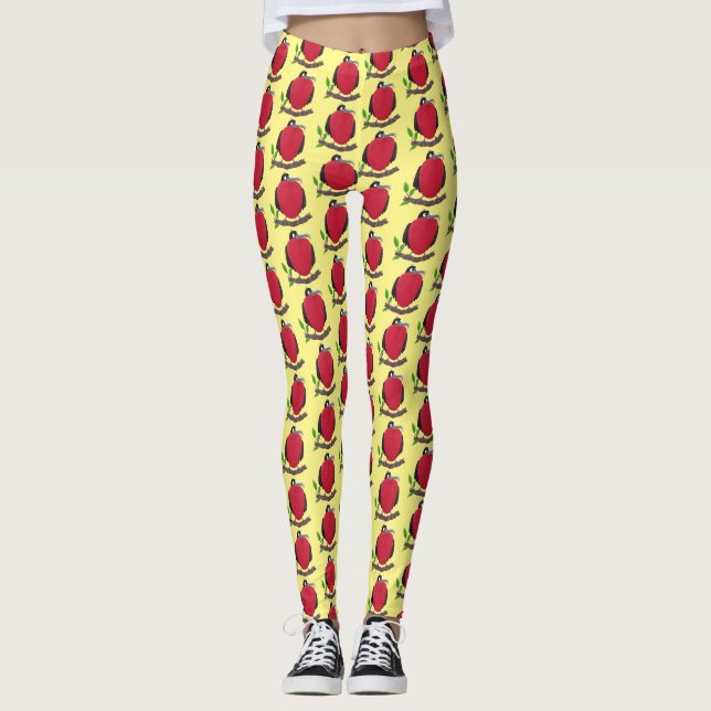 Fantastisk tecknad av fregattfåglar leggings (Framsida)