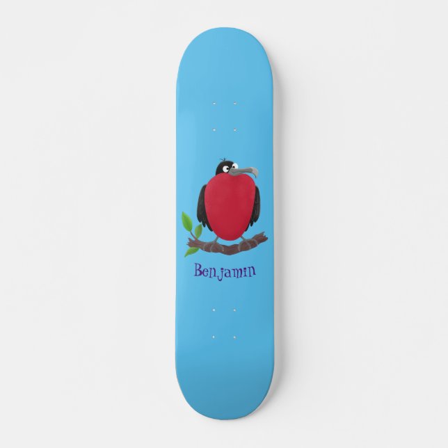 Fantastisk tecknad av fregattfåglar mini skateboard bräda 18,5 cm (Framsida)
