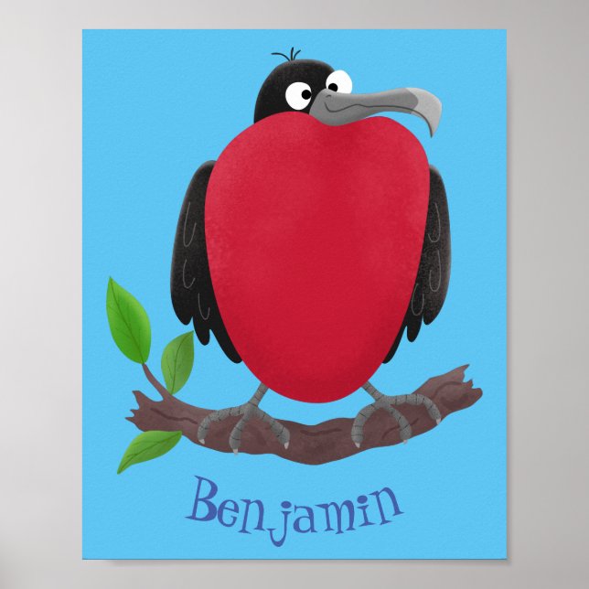 Fantastisk tecknad av fregattfåglar poster (Framsidan)