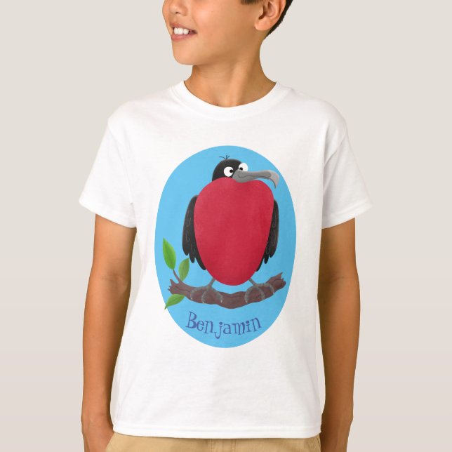 Fantastisk tecknad av fregattfåglar t shirt (Framsida)
