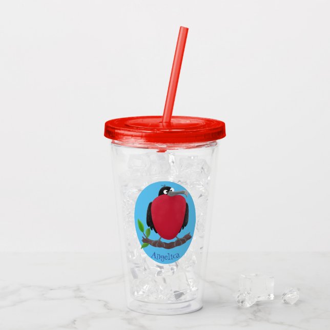 Fantastisk tecknad av fregattfåglar take away mugg (Baksida Ice)