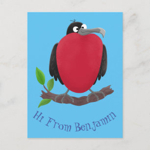 Fantastisk tecknad av fregattfåglar vykort