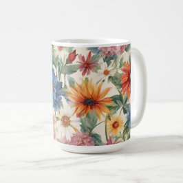 Fantastisk Tender Summer Garden Flowers Kaffemugg