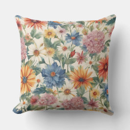 Fantastisk Tender Summer Garden Flowers Kudde