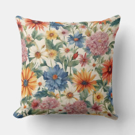 Fantastisk Tender Summer Garden Flowers Kudde