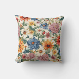 Fantastisk Tender Summer Garden Flowers Kudde