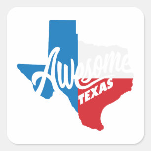 Fantastisk Texas II Fyrkantigt Klistermärke