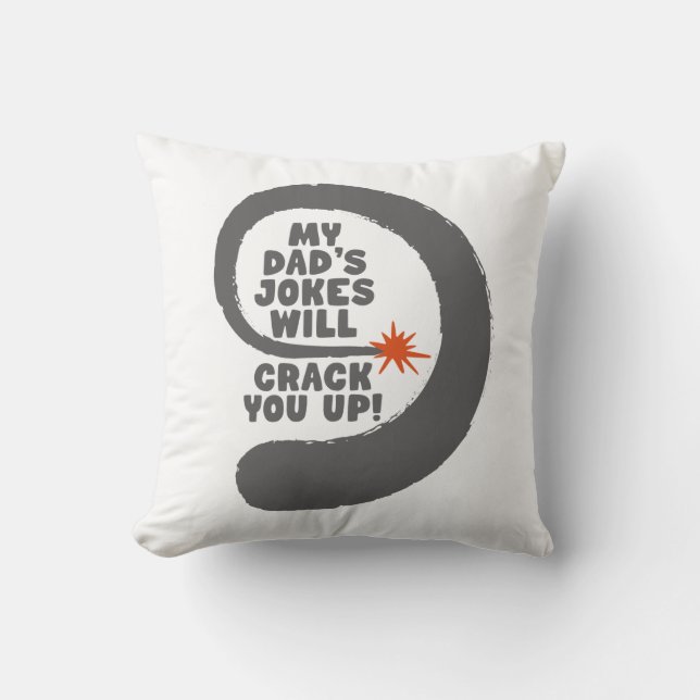 Fantastisk text som mina Pappa skämtar kommer att  Kudde (Framsida)