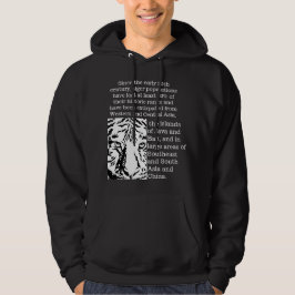 Fantastisk textbaserad tiger modern design svart hoodie