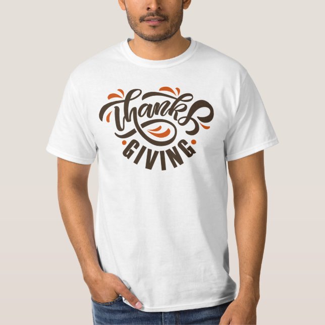 Fantastisk Thanksgiving Typografi T-Shirt (Framsida)