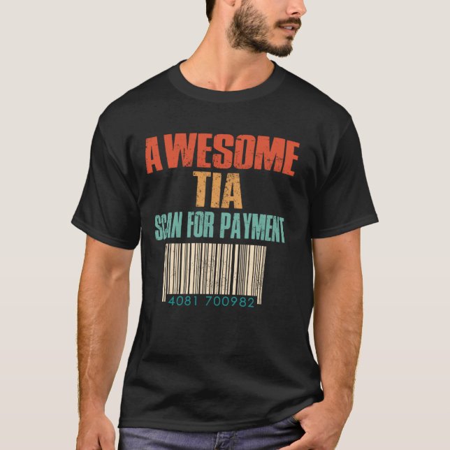 Fantastisk Tia Scan for Payment Mors dag Aunty T Shirt (Framsida)