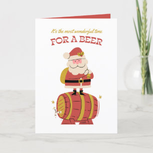 Fantastisk tid för ett Beer Helgdag-julkort Kort