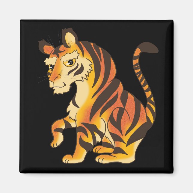 Fantastisk tiger magnet (Framsidan)