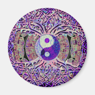 Fantastisk tittar Yin Yang träd Magnet