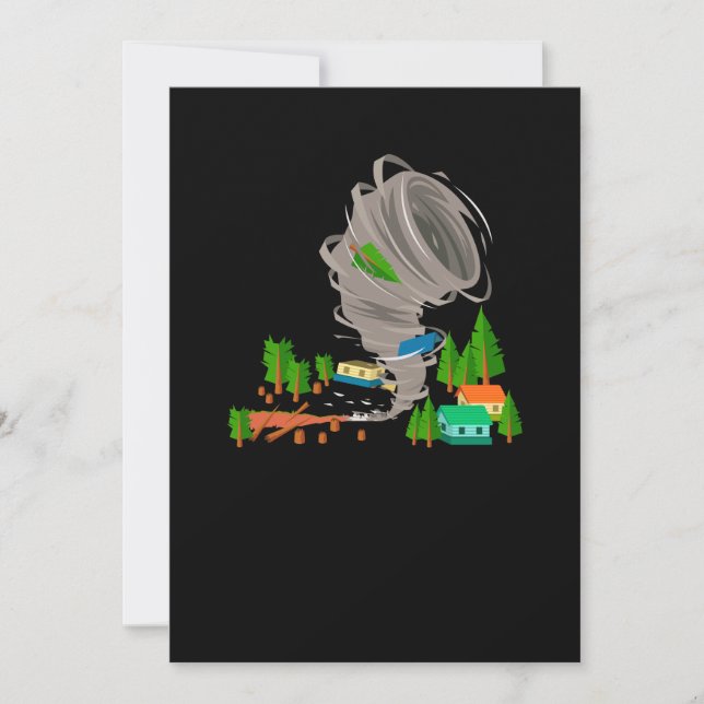 Fantastisk Tornado & Stormjägare Inbjudningar (Framsida)