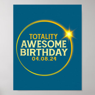 Fantastisk Total Solförmörkelse Totalitet Födelsed Poster